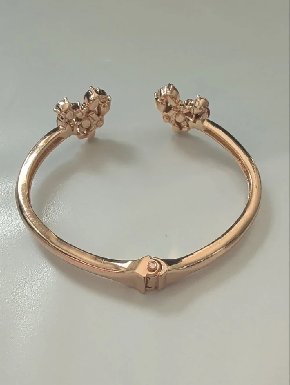 INC International Concepts Gold Bracelet with Pink Heart Crystals